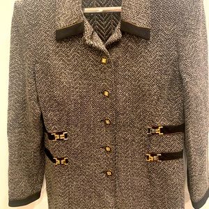 St. John classic gray jacket with pizzas